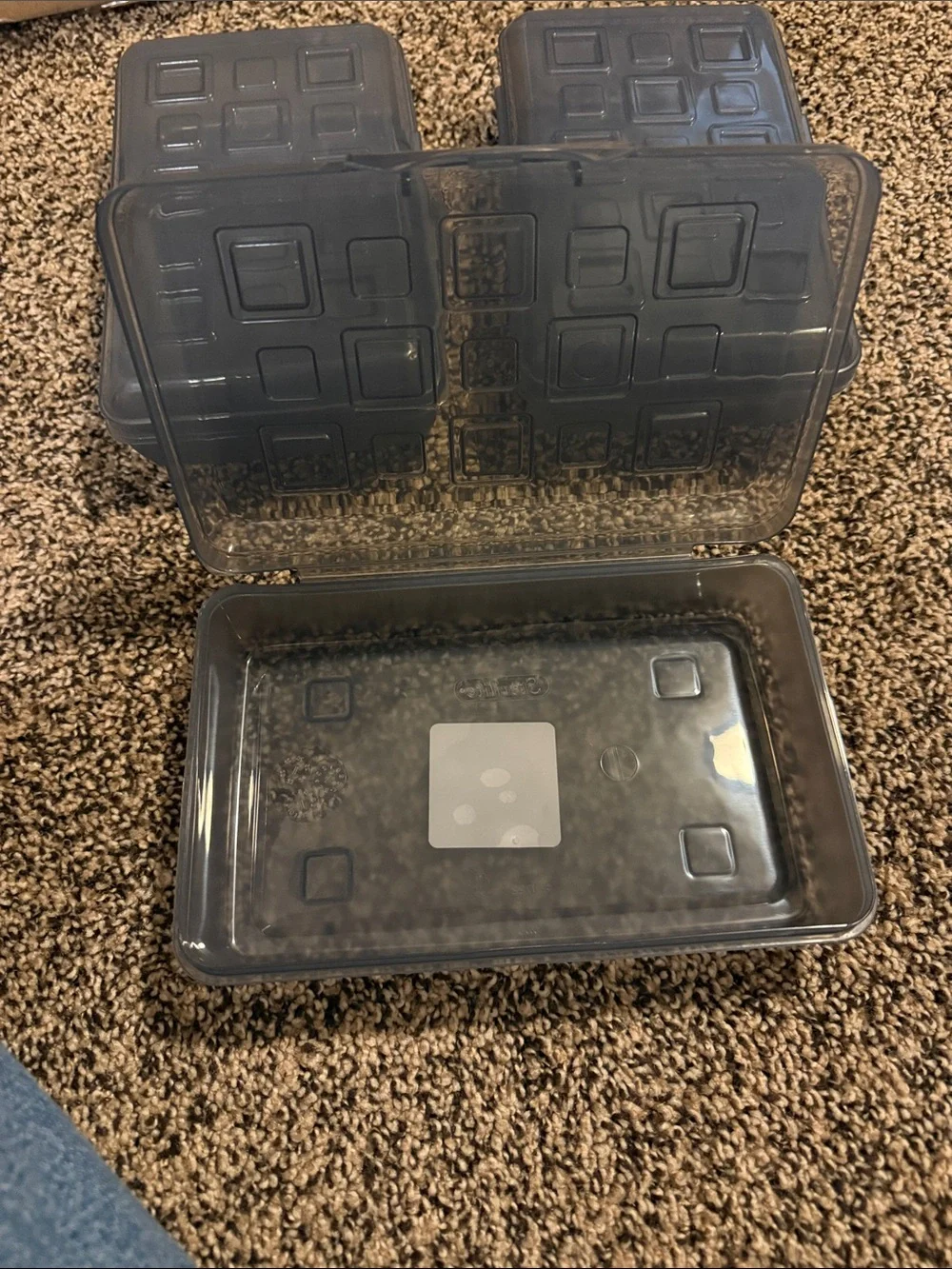 Plastic Storage Case for Electronics, Pens, Pencils, Crayons - Set of 3